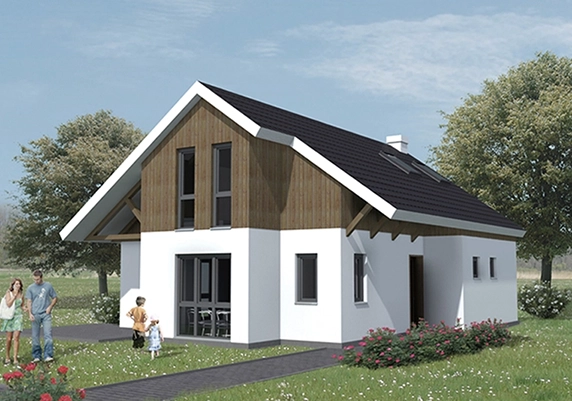 Einfamilienhaus Holzverkleidung Schleswig-Holstein_Front