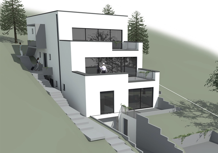 Wohnhaus mit drei WE-6_Frontrechts